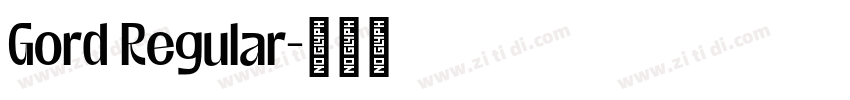 Gord Regular字体转换